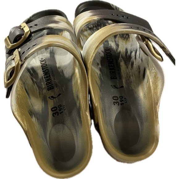 Birkenstock Kids Unisex Arizona Eva Glamour Gold Sandal Us Kids 12 Narrow Fit - Picture 3 of 10